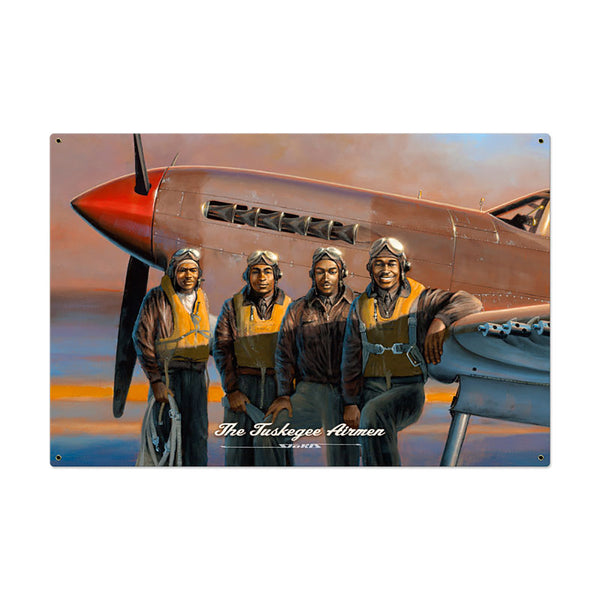 Tuskegee Airmen WWII Pilots Sign Large 36 x 24