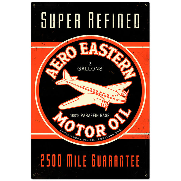 Aero Eastern Motor Oil Super Refined Sign Large 24 x 36