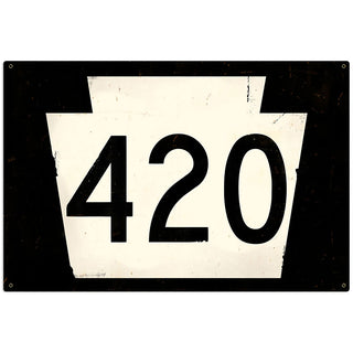 Route 420 Pennsylvania State Highway Sign Large 36 x 24