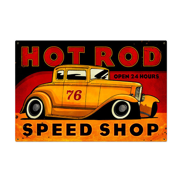 Hot Rod Speed Shop Garage Sign Large 36 x 24