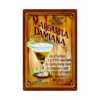 Margarita Damiana Recipe Bar Sign Large 24 x 36