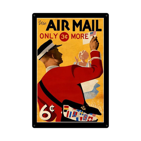 Use Air Mail Americana Advertising Sign Large 24 x 36