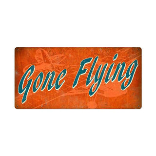 Gone Flying Aviation Airplane Sign Large 36 x 18