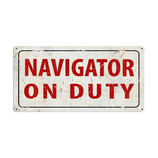 Navigator on Duty Aviation Plane Sign Large 36 x 18