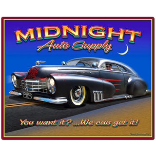 Midnight Auto Supply Custom Car Sign Large 24 x 30