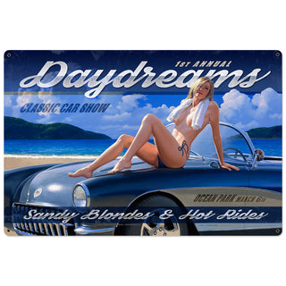 Daydreams Classic Car Show Pin Up Sign Large 36 x 24