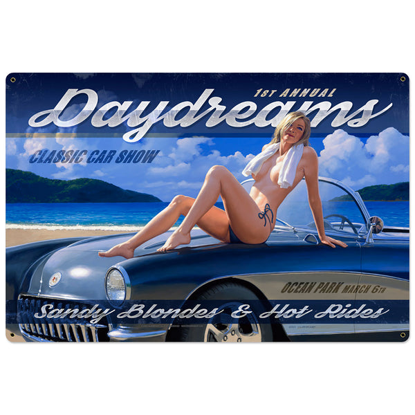 Daydreams Classic Car Show Pin Up Sign Large 36 x 24