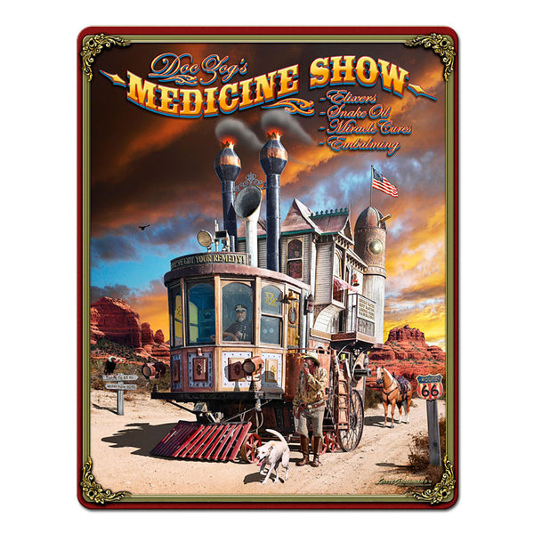 Doc Zogs Medicine Show Route 66 Sign Large 24 x 30