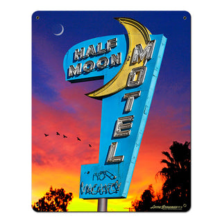Half Moon Motel No Vacancy Sign Large 24 x 30