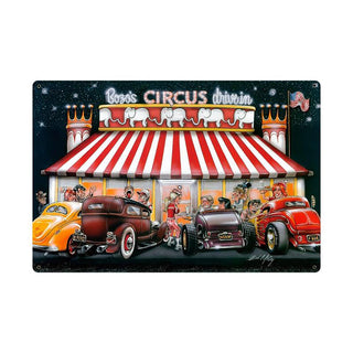 Bozos Circus Drive In Diner Hot Rod Sign Large 36 x 24