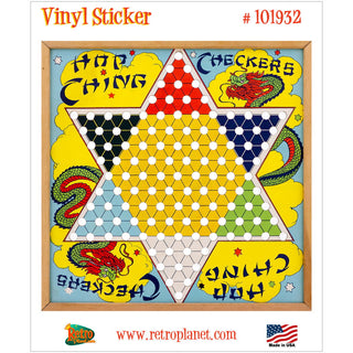 Hop Ching Chinese Checkers Board Game Vinyl Sticker