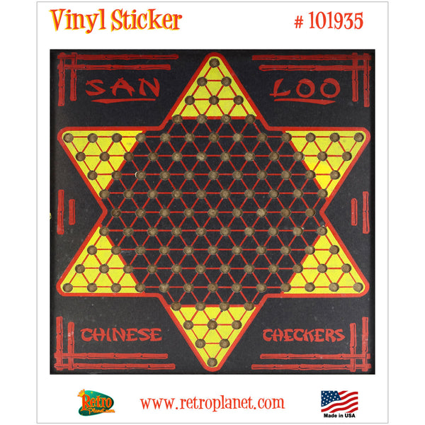 San Loo Chinese Checkers Board Game Vinyl Sticker