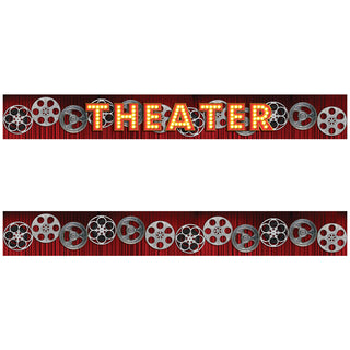 Theater Curtain Film Reels Peel and Stick Wall Border