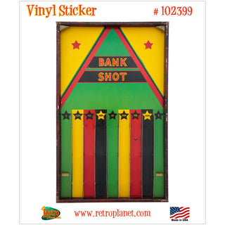 Bank Shot Pinball Arcade Game Vinyl Sticker