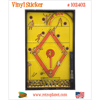 Home Run Pinball Arcade Game Vinyl Sticker