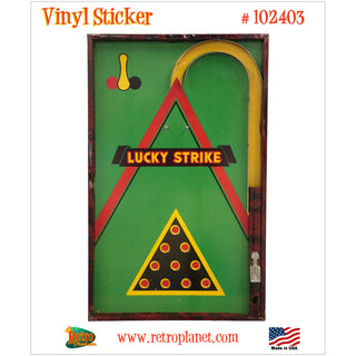 Lucky Strike Pinball Arcade Game Vinyl Sticker