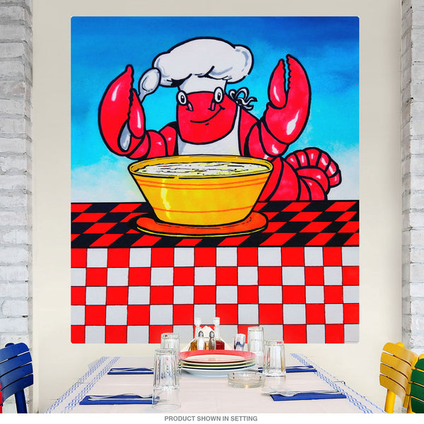 Lobster Chef Wall Mural Decal Pop Art