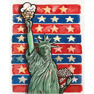 Popcorn Statue Of Liberty Wall Mural Decal Pop Art