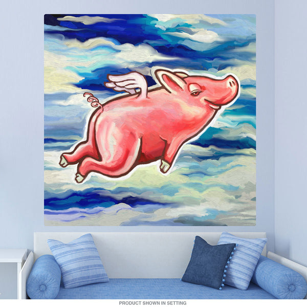 Flying Pig Wall Mural Decal Pop Art