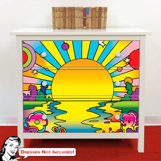 Cosmic Sun IKEA HEMNES Dresser Graphic Pop Art