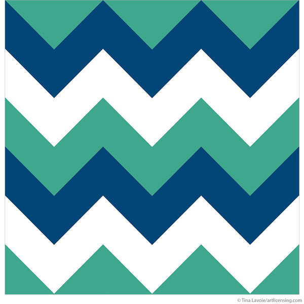 Chevron Squiggle Green Upcycle Decal Sheet
