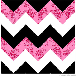 Chevron Squiggle Pink Black Upcycle Decal Sheet