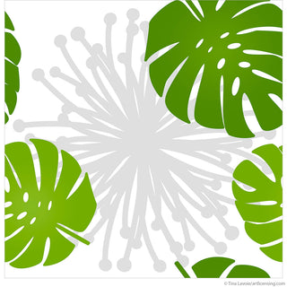 Rain Forest Flower Green Upcycle Decal Sheet