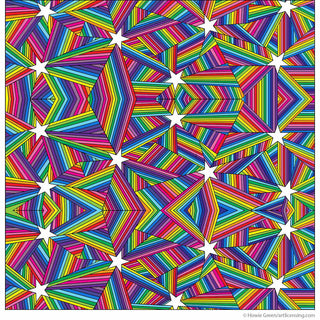 Rainbow Stars Pop Art Upcycle Decal Sheet