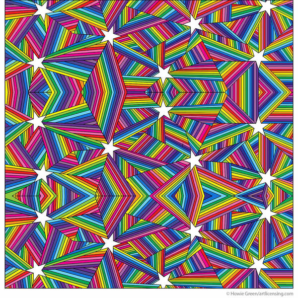 Rainbow Stars Pop Art Upcycle Decal Sheet