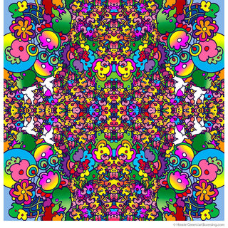 Trippy Flowers Pop Art Upcycle Decal Sheet