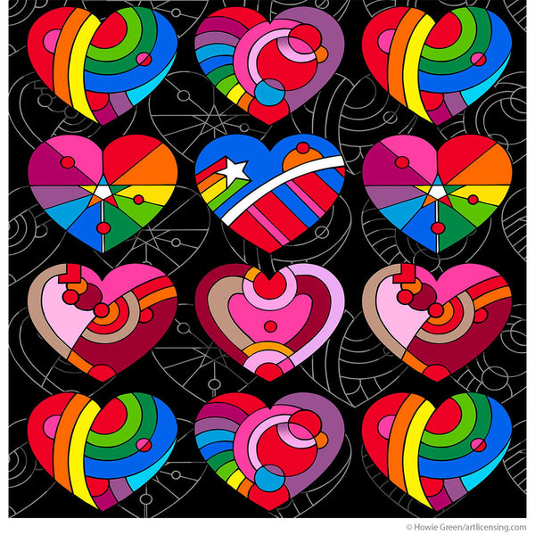 Pop Art Hearts Upcycle Decal Sheet
