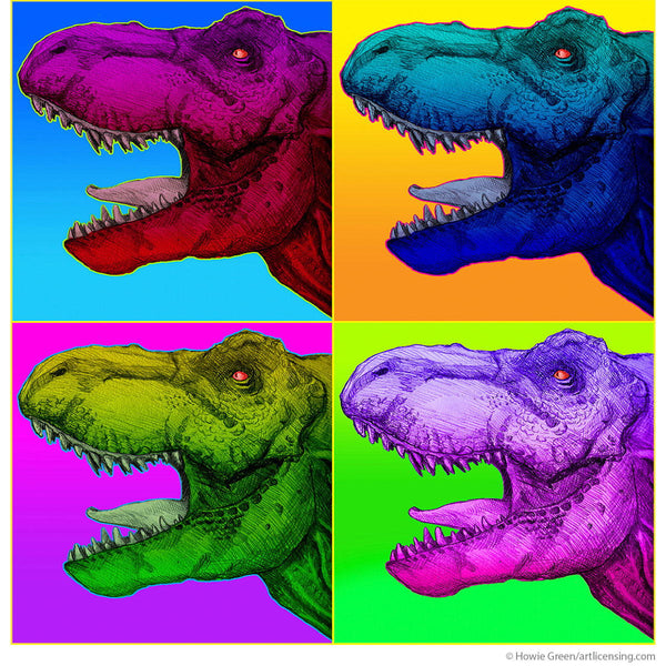 Pop Art Dinosaurs Upcycle Decal Sheet