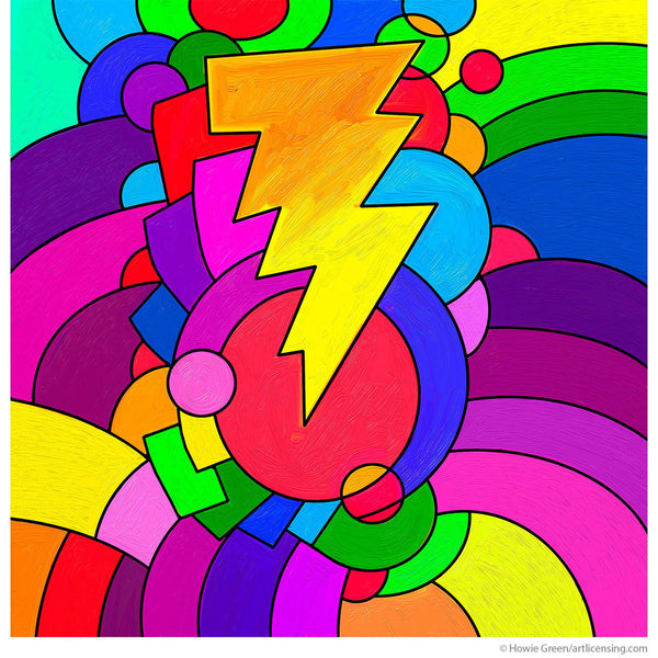 Pop Art Lightning Bolt Upcycle Decal Sheet