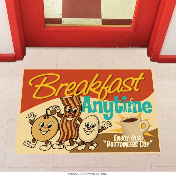 Breakfast Anytime Nostalgic Food Floor Graphic