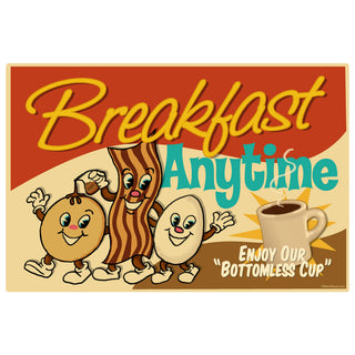 Breakfast Anytime Nostalgic Food Floor Graphic