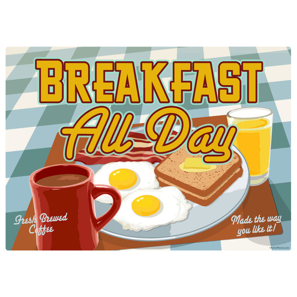 Breakfast Food All Day Contemporary Floor Graphic