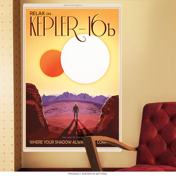 Kepler-16b Planet Space Travel Wall Decal