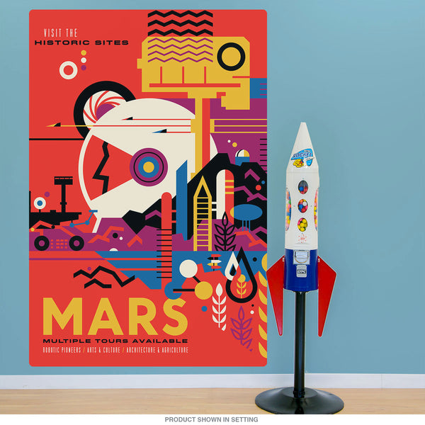 Mars Historic Sites Space Travel Wall Decal