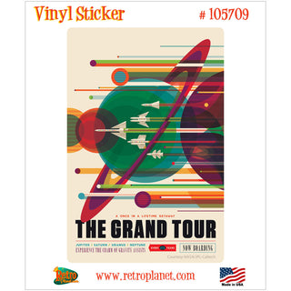 Grand Planet Tour Space Travel Vinyl Sticker