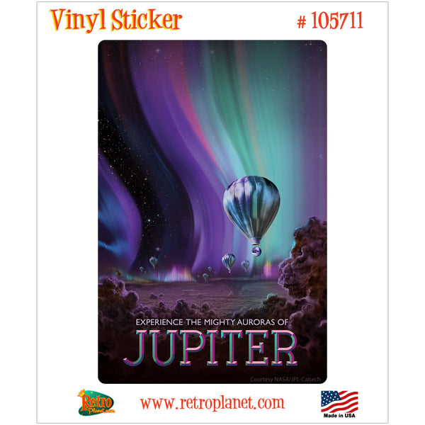Jupiter Auroras Space Travel Vinyl Sticker
