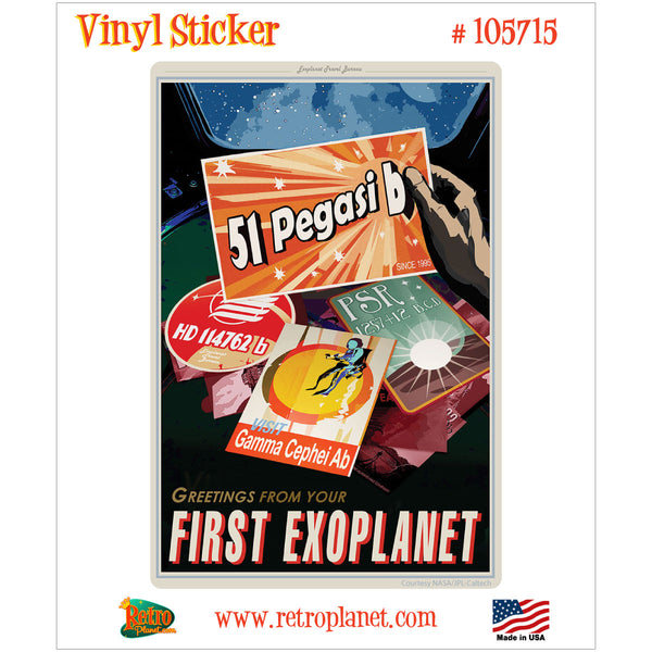 First Exoplanet 51 Pegasi b Space Travel Vinyl Sticker