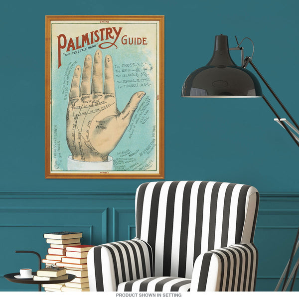 Palmistry Guide Poster Vintage Style Palm Reading