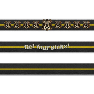 Route 66 Get Your Kicks Peel and Stick Wall Border Set