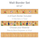 Hawaiian Hula Doll Tiki Peel and Stick Wall Border Set