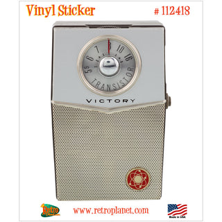 Atomic Victory Transistor Radio Vinyl Sticker