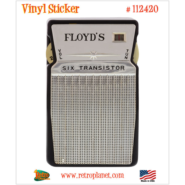 Floyds Six Transistor Radio Vinyl Sticker