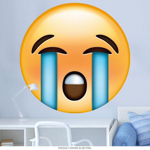 Emoji Sad Face Crying Tears Wall Decal