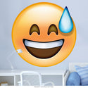 Emoji Smiley Face Cold Sweat Wall Decal