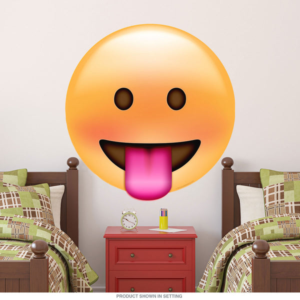 Emoji Smiley Face Stuck Tongue Wall Decal