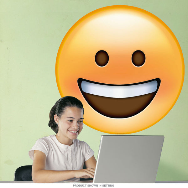 Emoji Smiley Face Showing Teeth Wall Decal